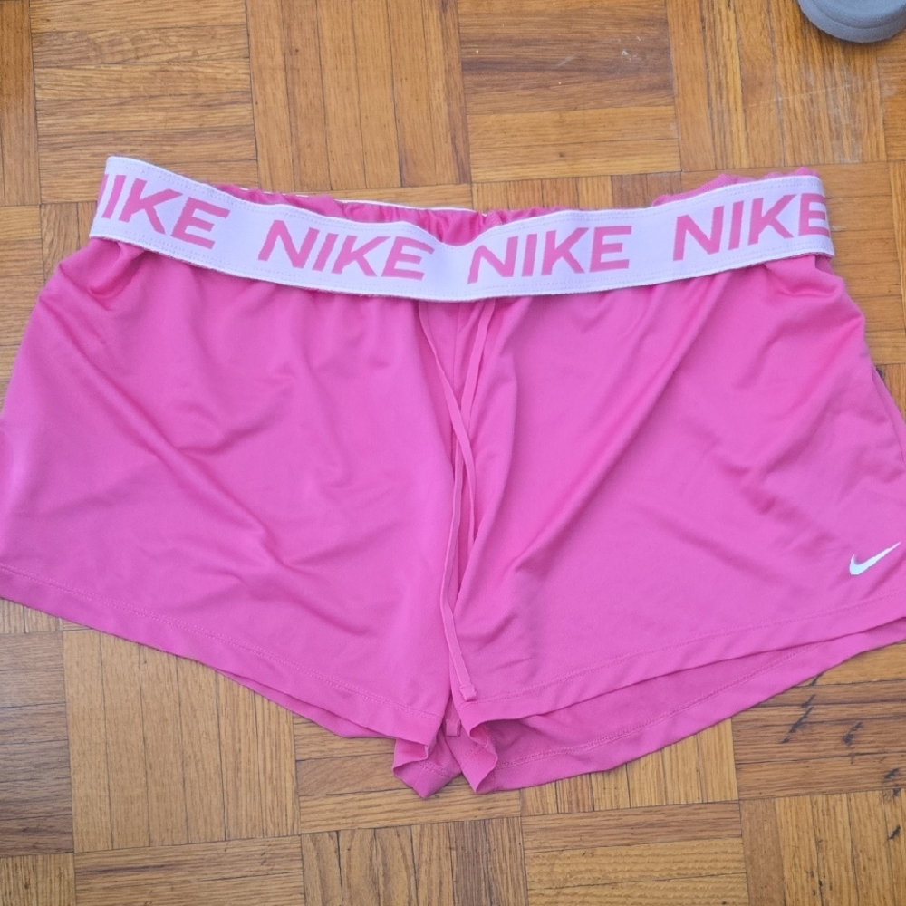 Nike Women's Vibrant Pink Athletic Drawstring Shorts